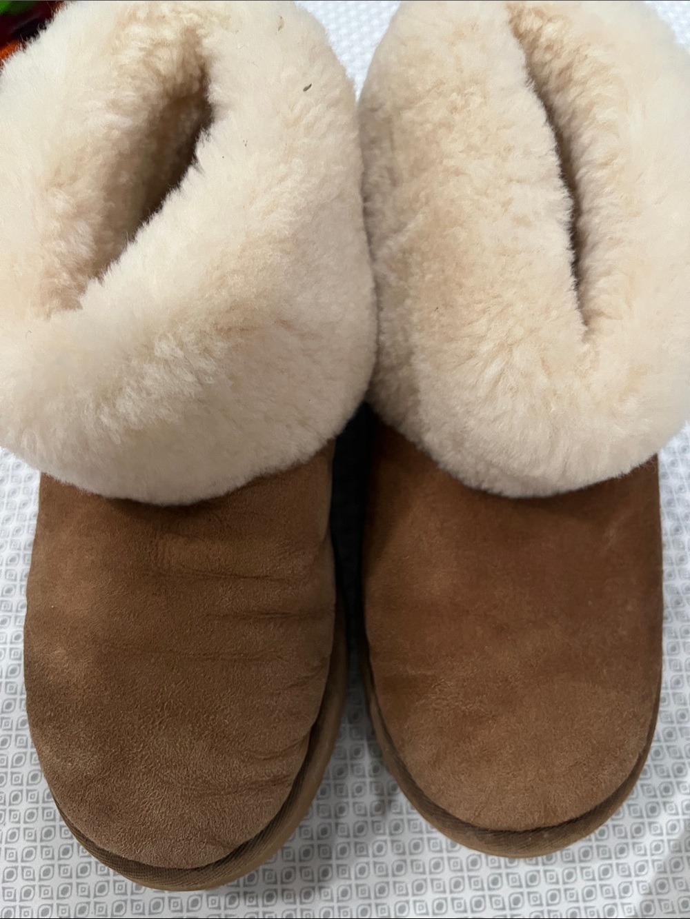 Ugg Plush Shearling-Lined Boots in Brown